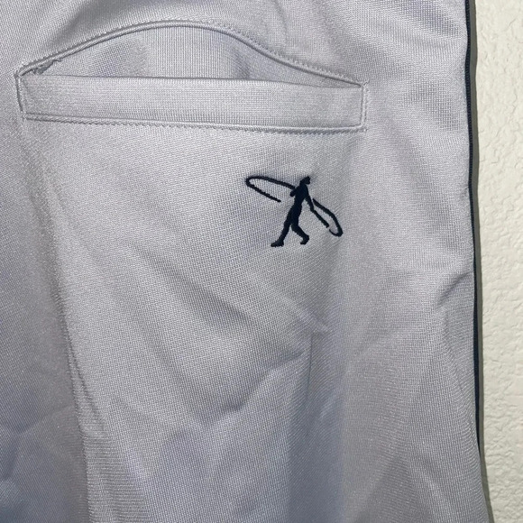 Nike Men's Softball Pants XL Gray Solid Logo 100% Polyester High-Rise Pockets - Picture 3 of 9